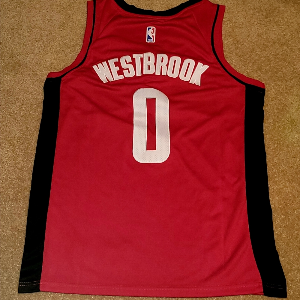 Russell westbrook #0 Houston Rockets red replica NBA jersey